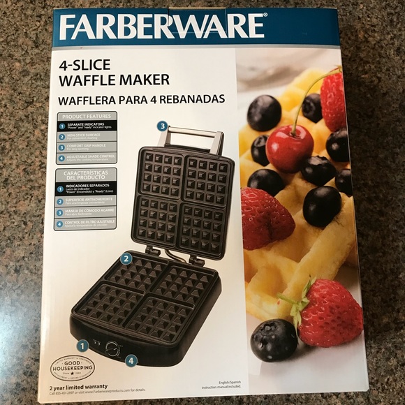 β
π 4-Slice Waffle maker Farberware in box - Picture 2 of 7